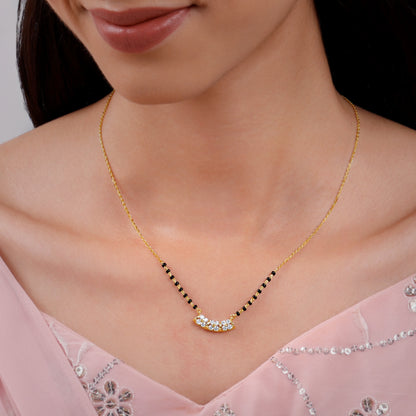 Gold Preeti Lab Grown Diamond Mangalsutra