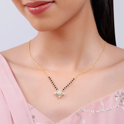 Gold Jhansi Lab Grown Diamond Mangalsutra