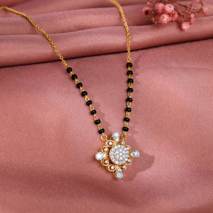 Gold Jhansi Lab Grown Diamond Mangalsutra