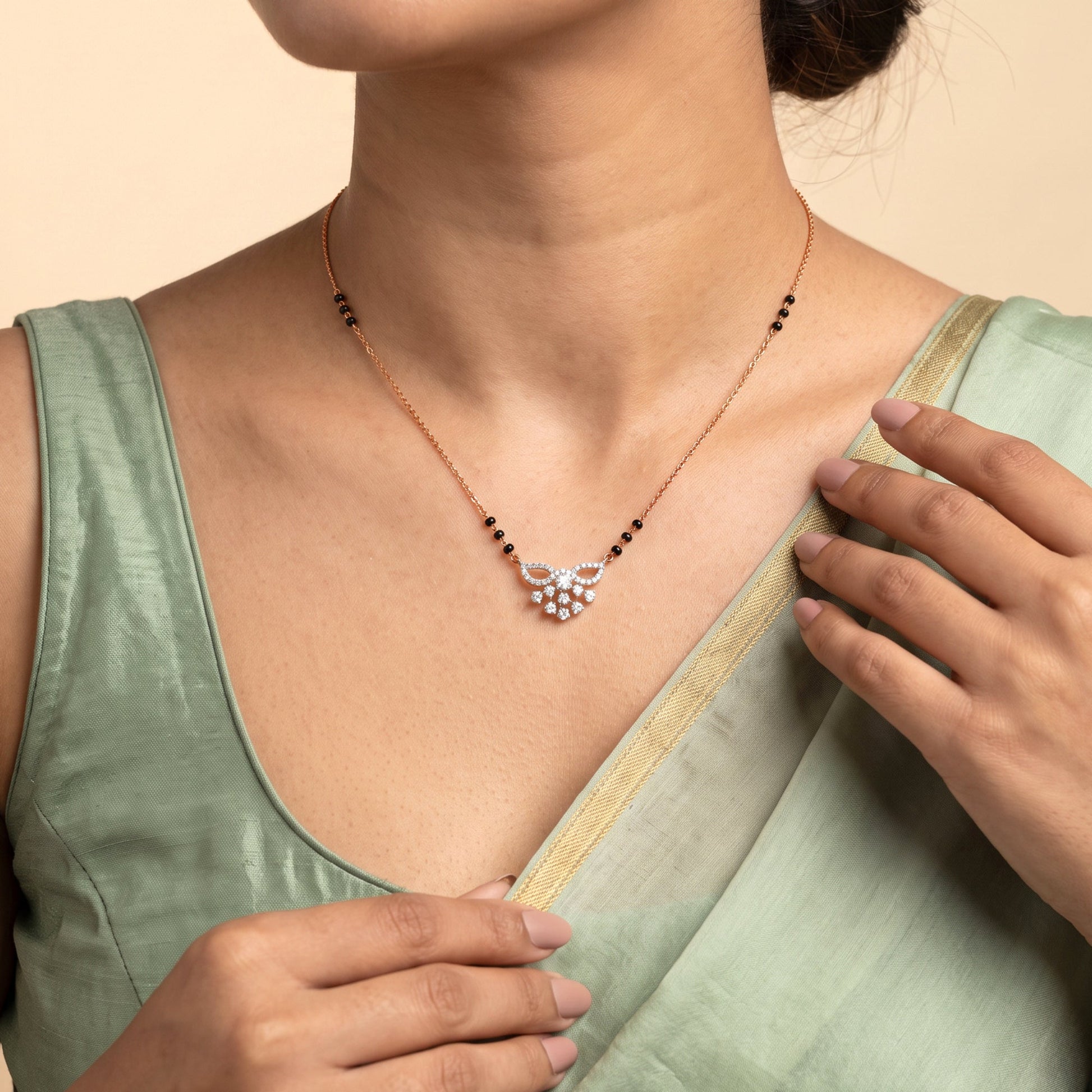 Rose Gold Eternal Vow Lab Grown Diamond Mangalsutra