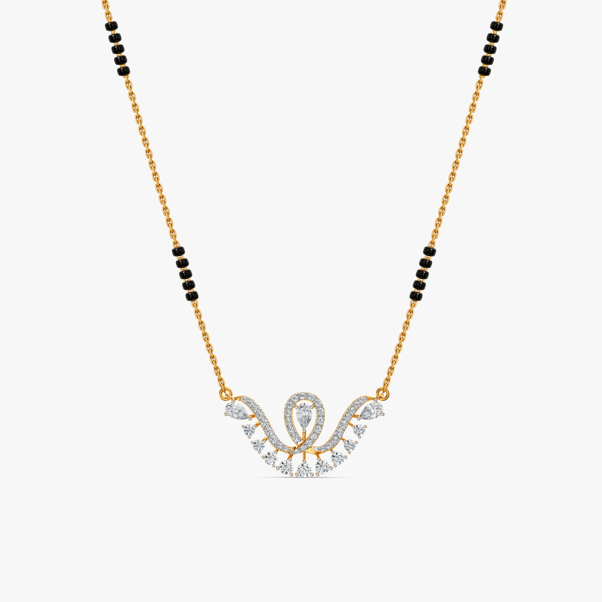 Gold Chundan Vallam Lab Grown Diamond Mangalsutra