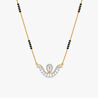 Gold Chundan Vallam Lab Grown Diamond Mangalsutra