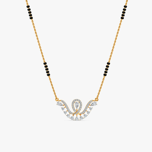 Gold Chundan Vallam Lab Grown Diamond Mangalsutra
