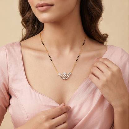 Gold Chundan Vallam Lab Grown Diamond Mangalsutra