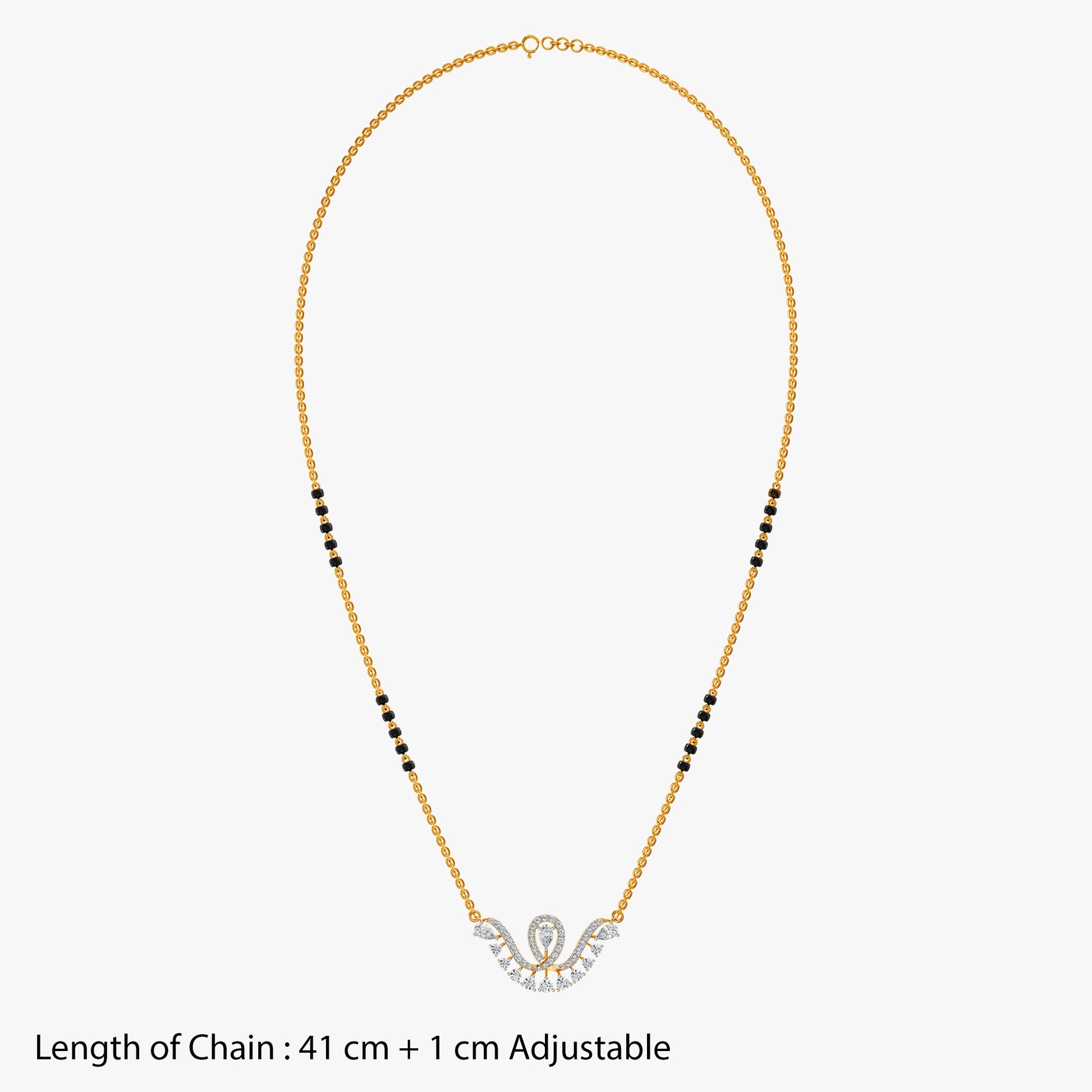 Gold Chundan Vallam Lab Grown Diamond Mangalsutra