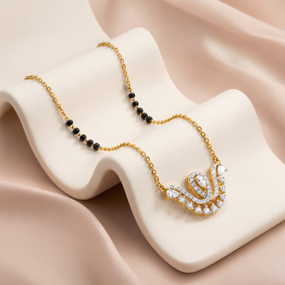 Gold Chundan Vallam Lab Grown Diamond Mangalsutra