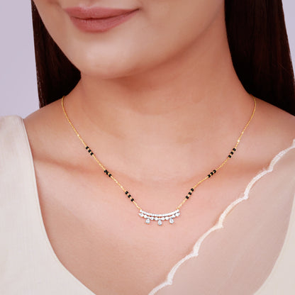 Gold Pavitra Lab Grown Diamond Mangalsutra