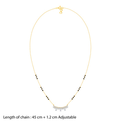 Gold Pavitra Lab Grown Diamond Mangalsutra