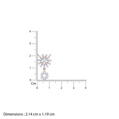 Rose Gold Floral Glimmer Diamond Necklace