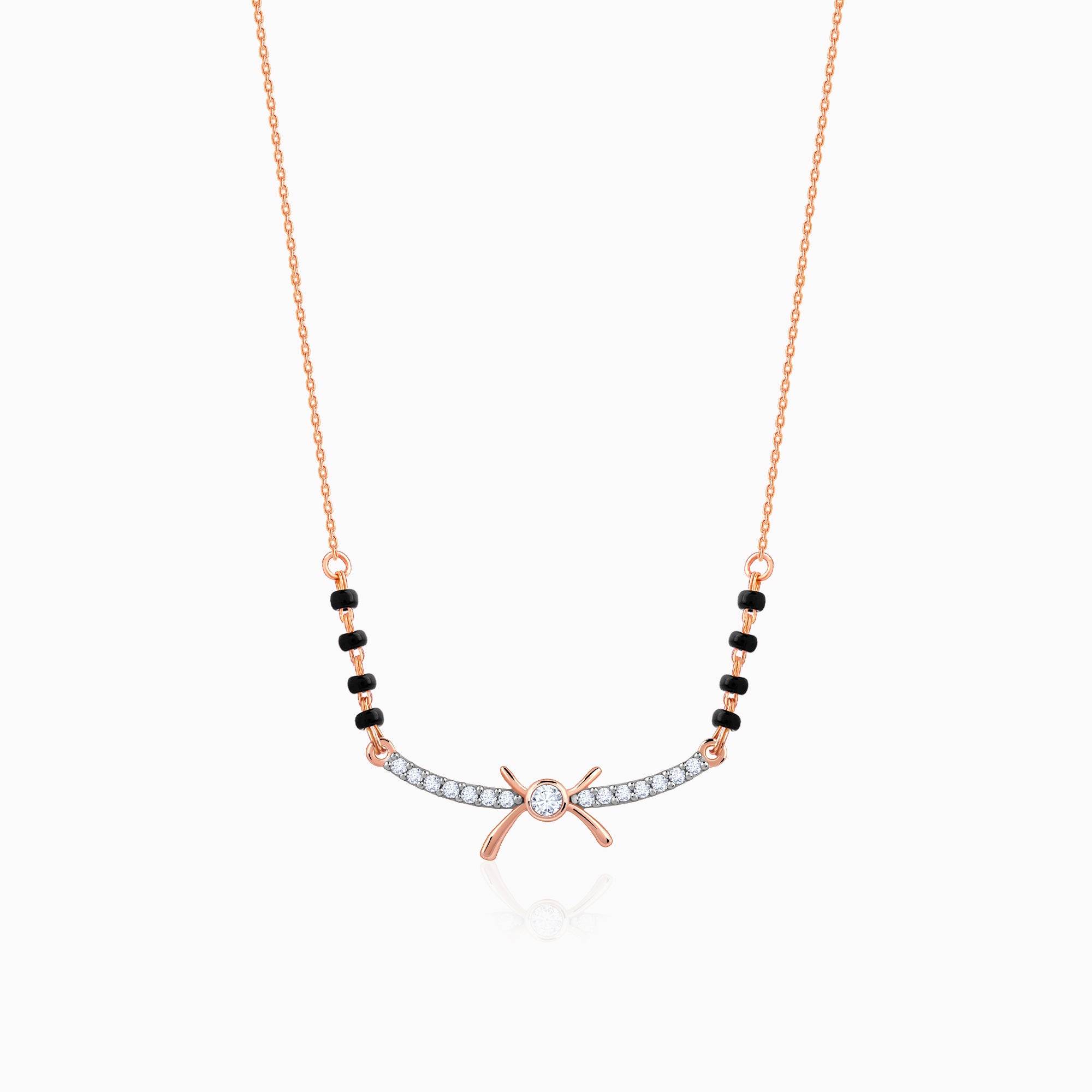 Rose Gold Roopa Lab Grown Diamond Mangalsutra - Image 1