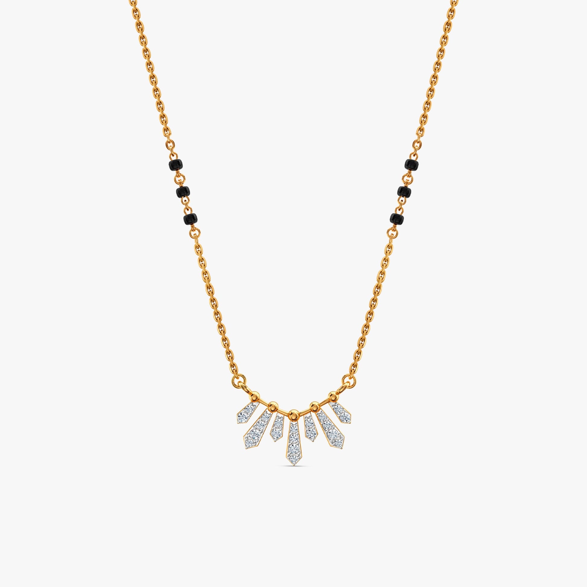 Gold Palisade Lab Grown Diamond Mangalsutra