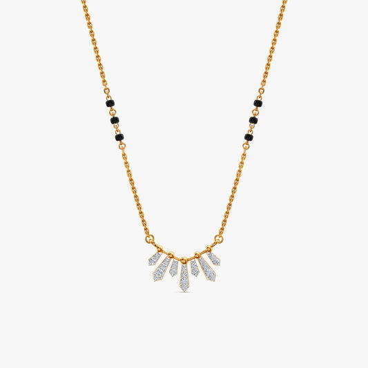 Gold Palisade Lab Grown Diamond Mangalsutra