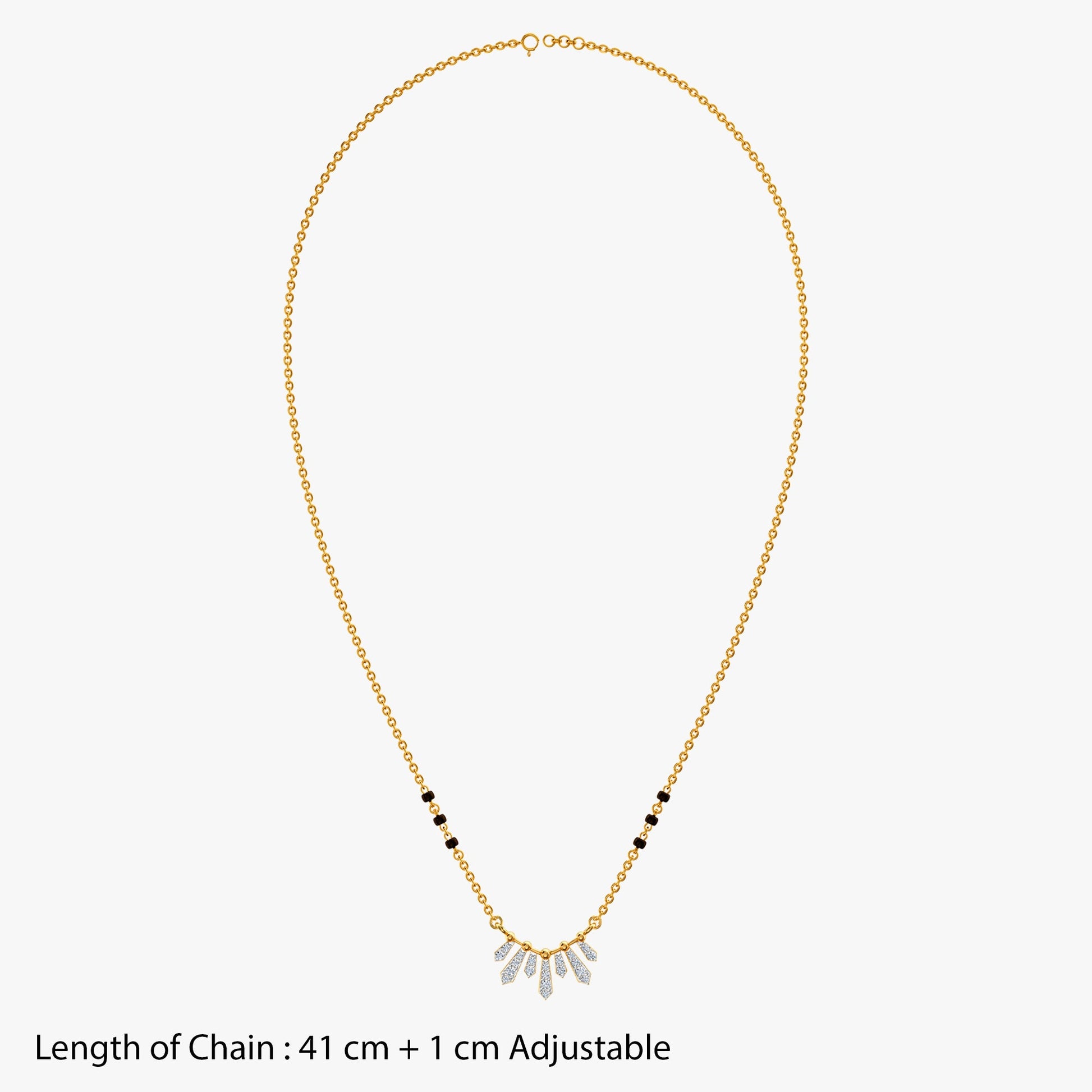 Gold Palisade Lab Grown Diamond Mangalsutra