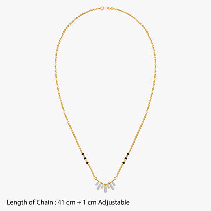 Gold Palisade Lab Grown Diamond Mangalsutra
