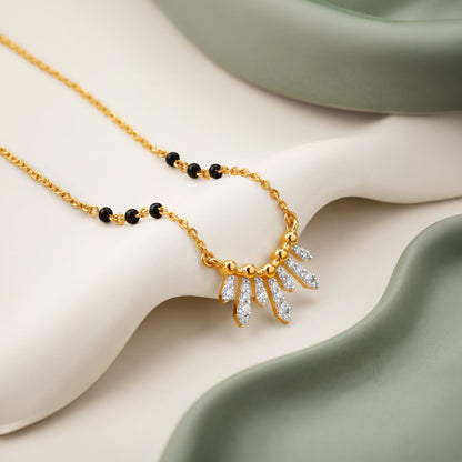 Gold Palisade Lab Grown Diamond Mangalsutra
