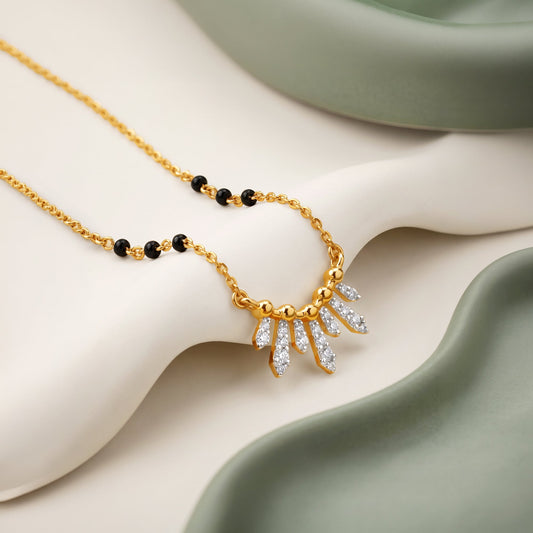 Gold Palisade Lab Grown Diamond Mangalsutra