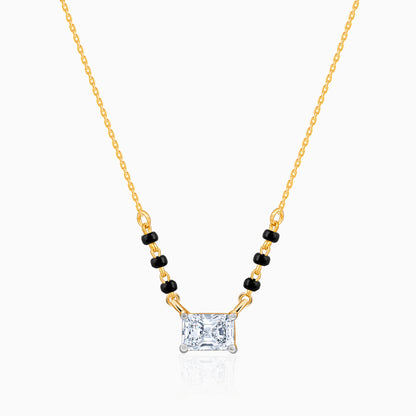Gold Aarohi Solitaire Lab Grown Diamond Mangalsutra
