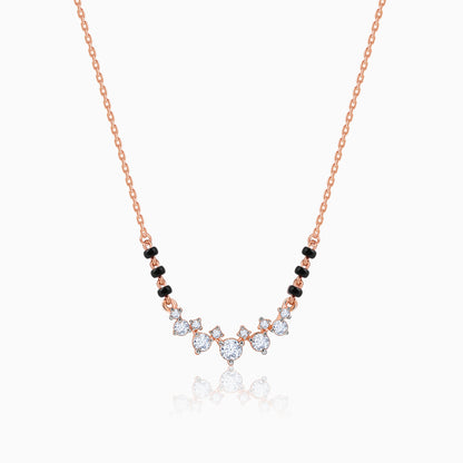 Rose Gold Nisha Diamond Mangalsutra- Rose Gold Mangalsutra For Women