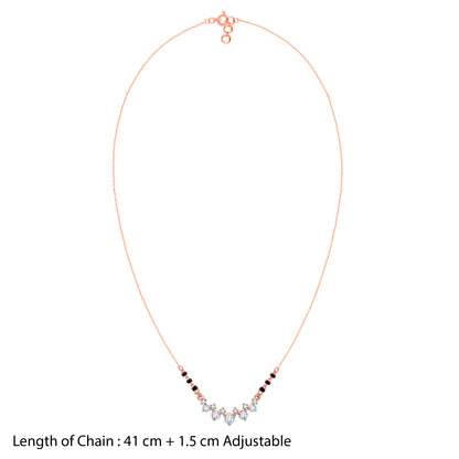 Rose Gold Nisha Lab Grown Diamond Mangalsutra