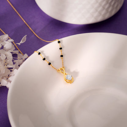 Gold Bandhan Solitaire Lab Grown Diamond Mangalsutra