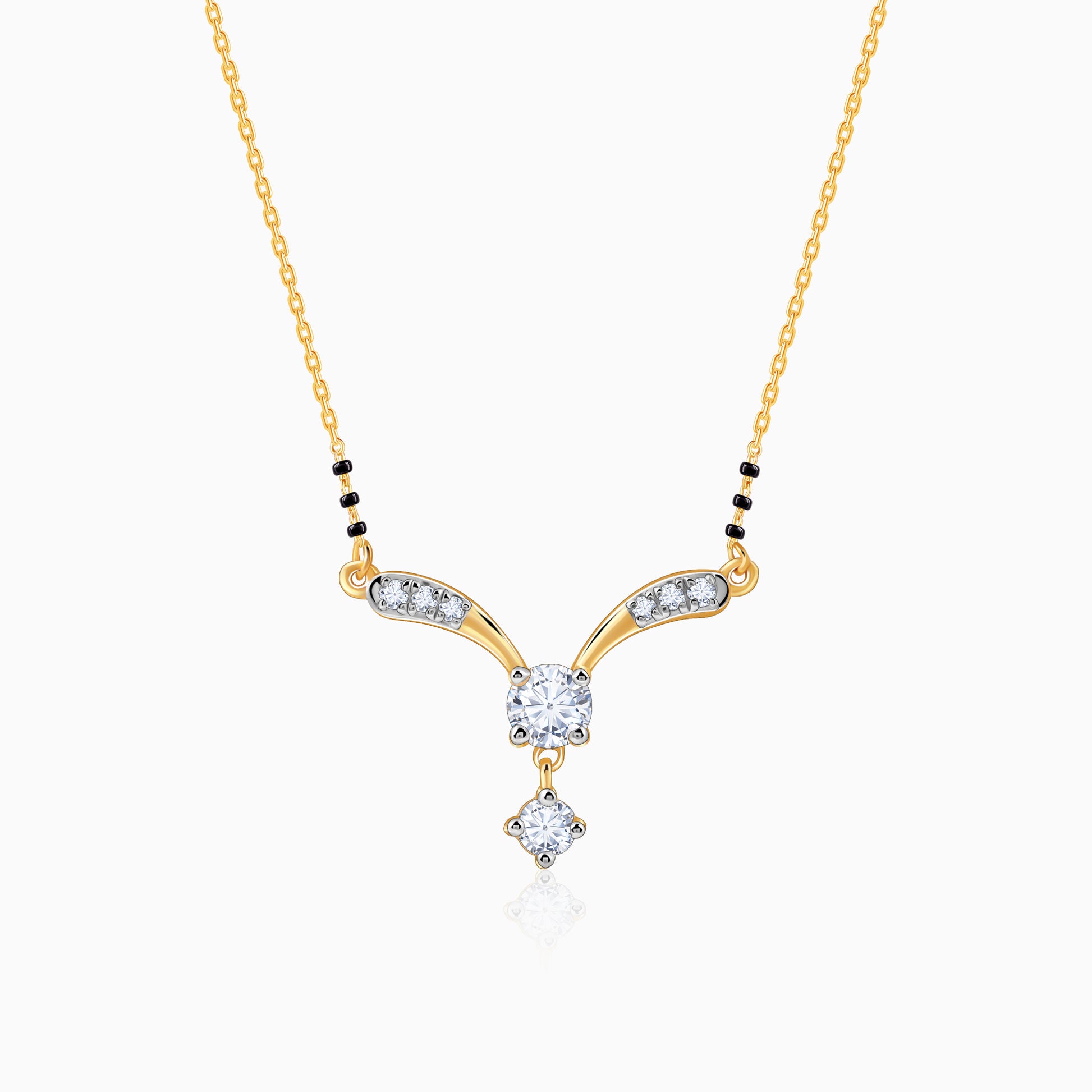 Gold Endless Grace Diamond Mangalsutra - Gold mangalsutra for women