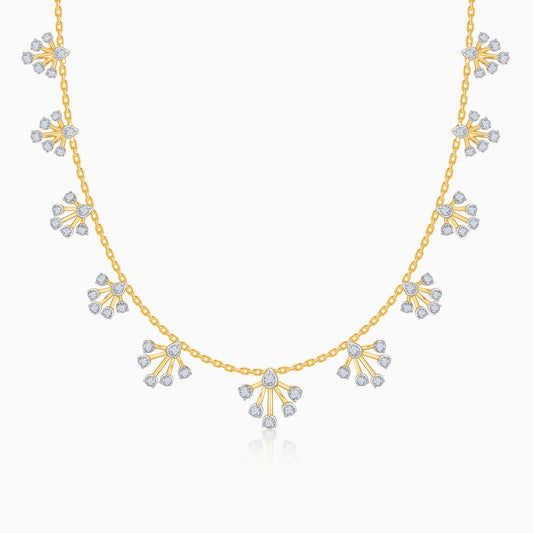 Gold Solar Bloom Lab Grown Diamond Necklace