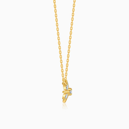 Gold Sunstar Lab Grown Diamond Necklace
