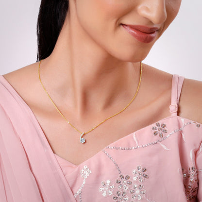 Gold Flowing Flora Lab Grown Diamond Necklace