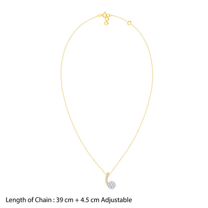 Gold Flowing Flora Lab Grown Diamond Necklace