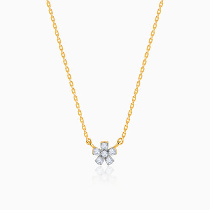 Gold Flora Grace Lab Grown Diamond Necklace