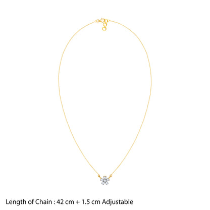 Gold Flora Grace Lab Grown Diamond Necklace