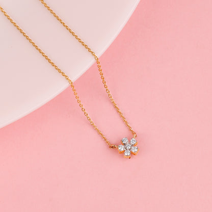 Gold Flora Grace Lab Grown Diamond Necklace
