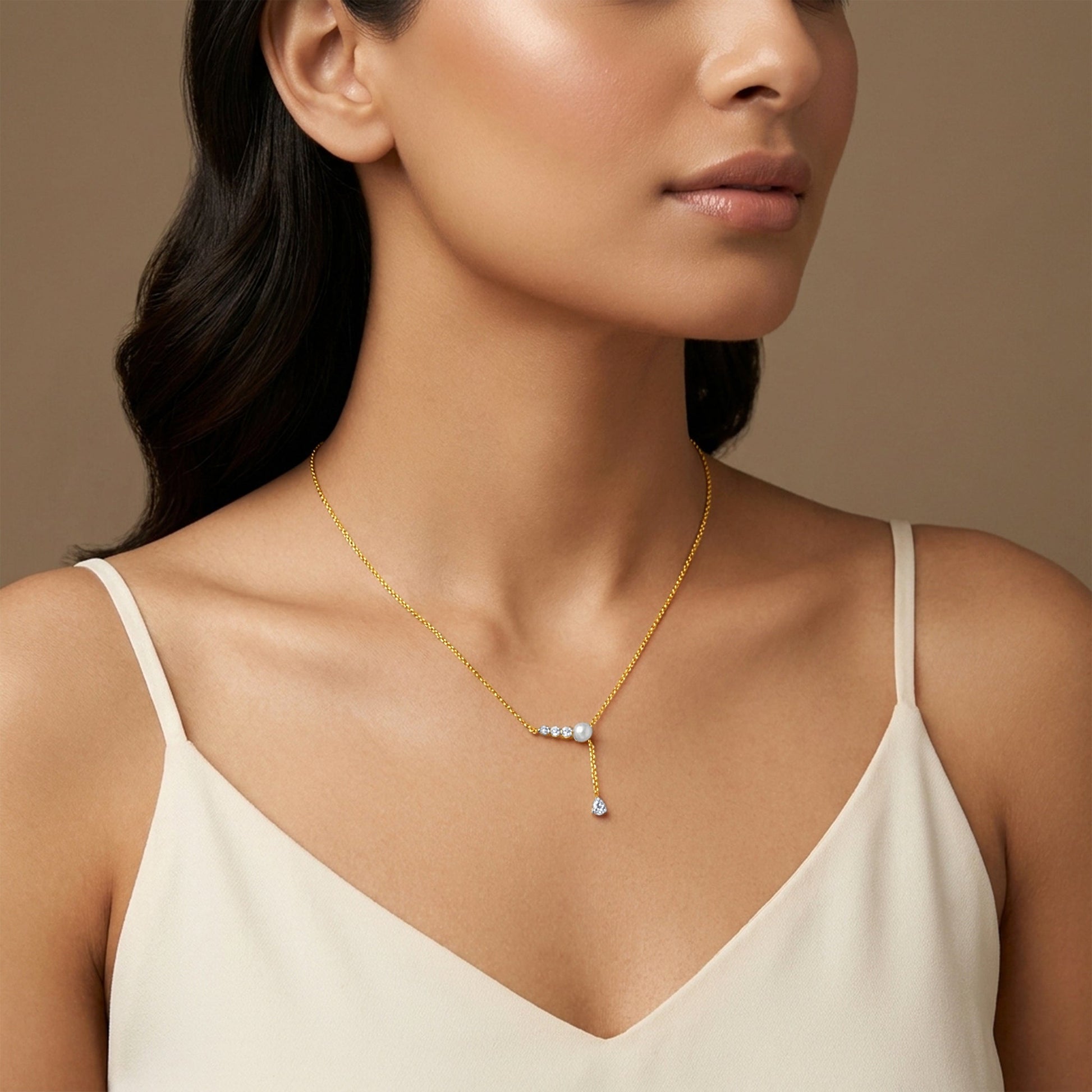 Gold Her Cascade Lab Grown Diamond Necklace