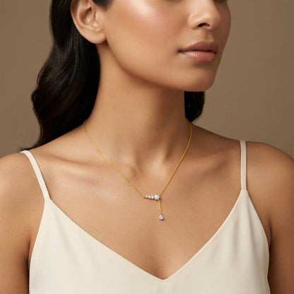 Gold Her Cascade Lab Grown Diamond Necklace