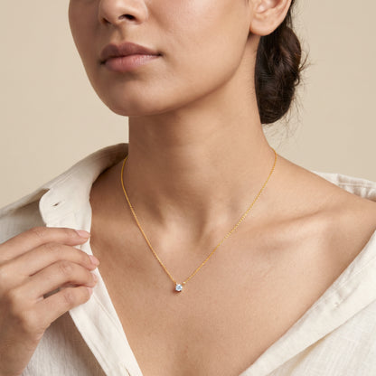 Gold Etoile Pure Lab Grown Diamond Necklace