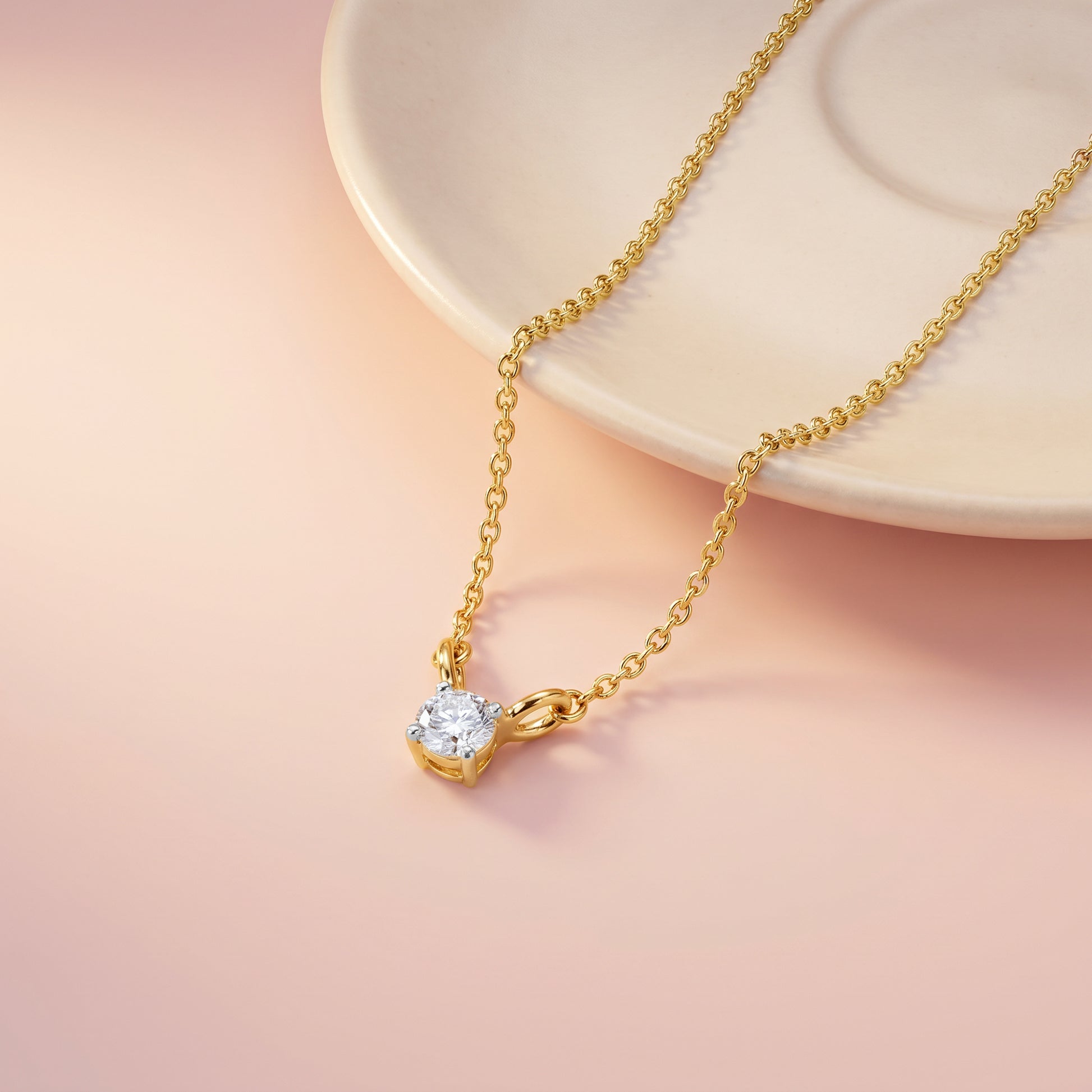 Gold Etoile Pure Lab Grown Diamond Necklace