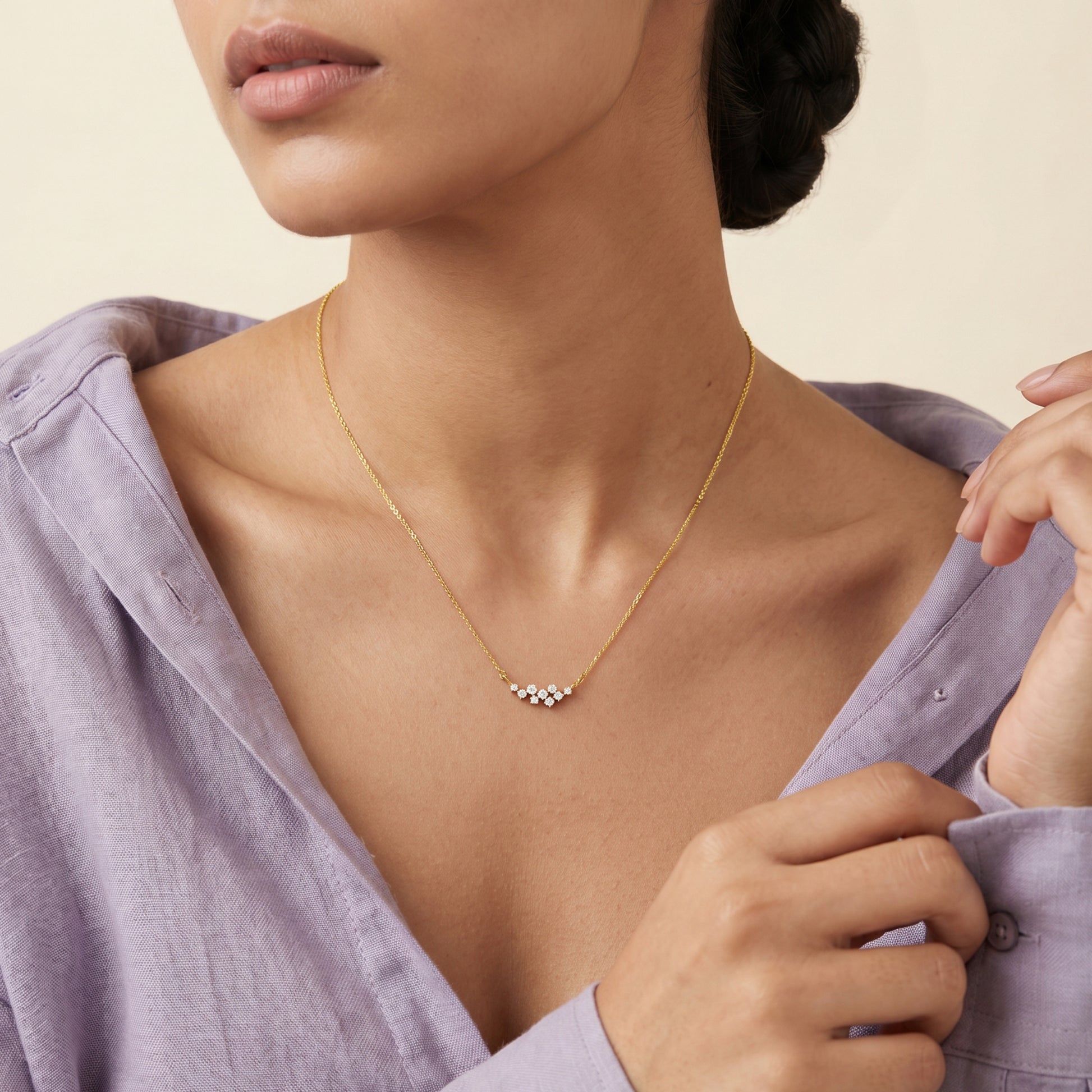 Gold Jardin Lumi Lab Grown Diamond Necklace