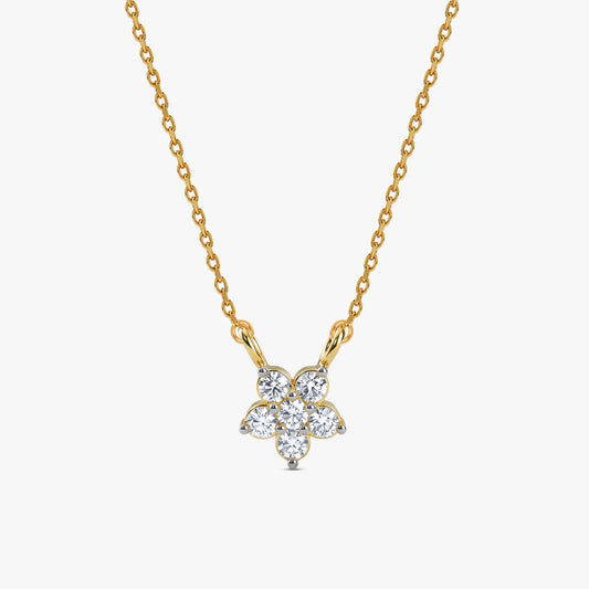 Gold Astrelle Grace Lab Grown Diamond Necklace