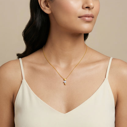 Gold Zephyr Lab Grown Diamond Necklace