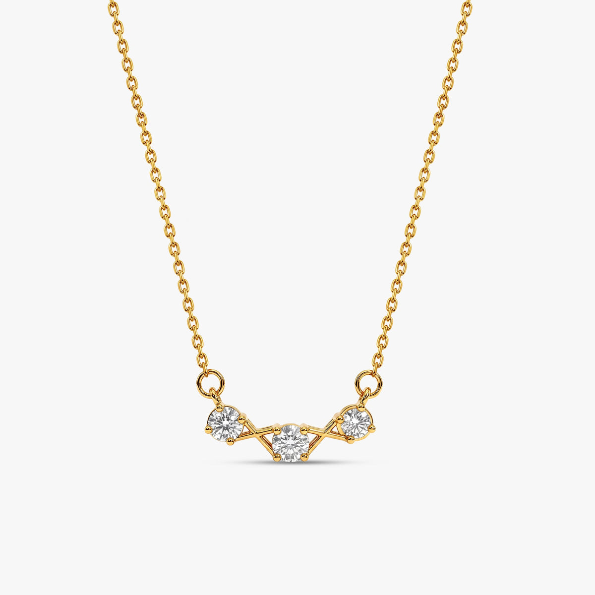 Gold Starlit Verse Lab Grown Diamond Necklace