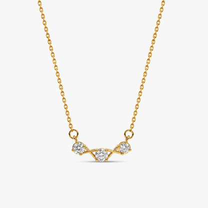 Gold Starlit Verse Lab Grown Diamond Necklace