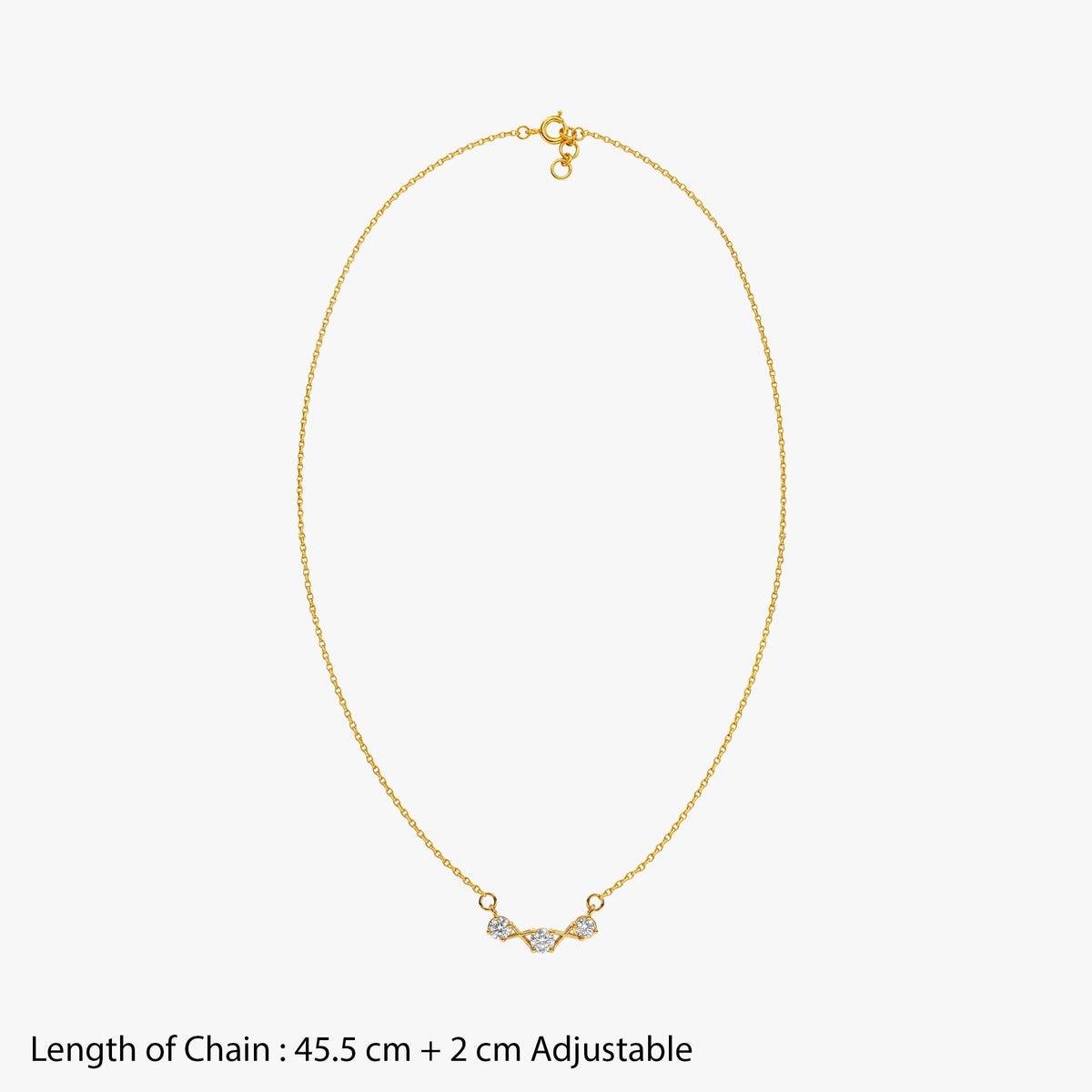 Gold Starlit Verse Lab Grown Diamond Necklace