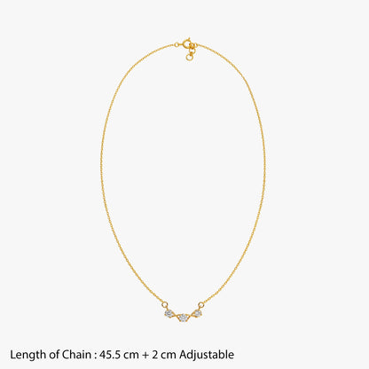 Gold Starlit Verse Lab Grown Diamond Necklace