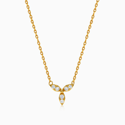 Gold Floris Glow Lab Grown Diamond Necklace