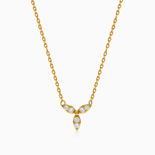 Gold Floris Glow Lab Grown Diamond Necklace
