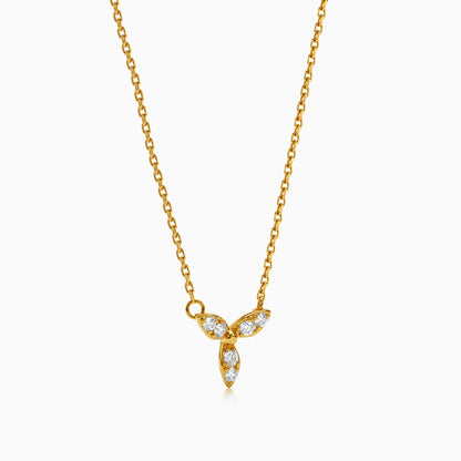 Gold Floris Glow Lab Grown Diamond Necklace