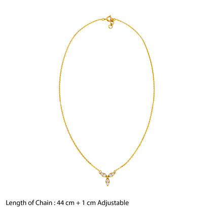 Gold Floris Glow Lab Grown Diamond Necklace