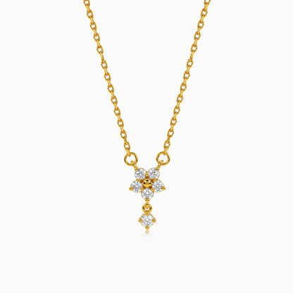 Gold Divine Blossom Lab Grown Diamond Necklace
