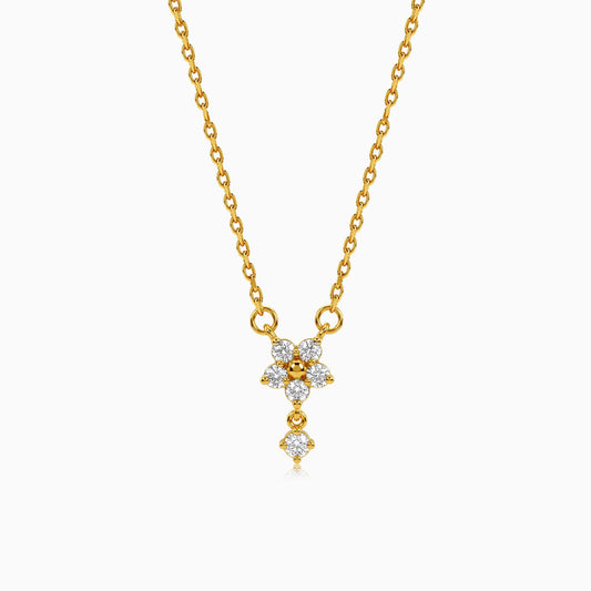 Gold Divine Blossom Lab Grown Diamond Necklace