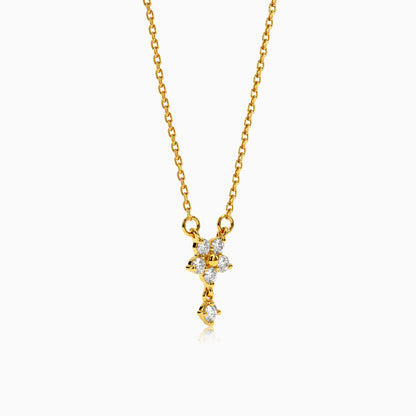 Gold Divine Blossom Lab Grown Diamond Necklace